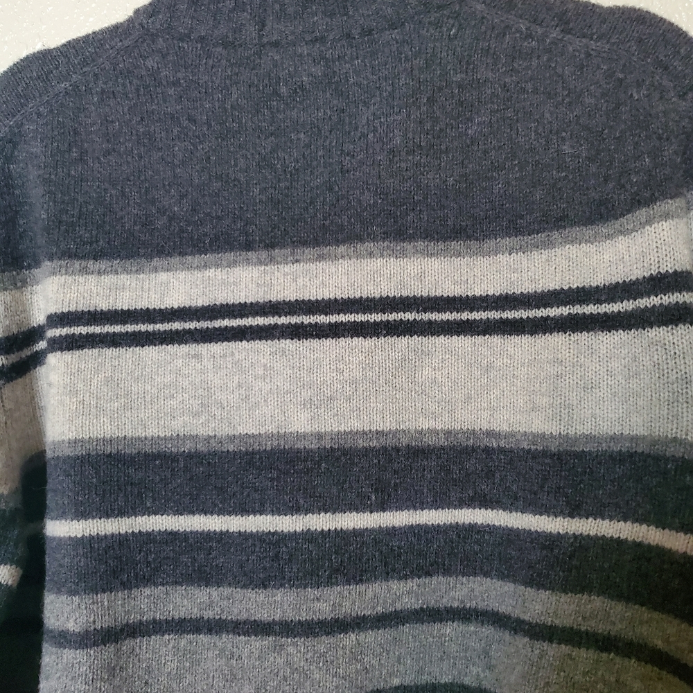 100% Wool Grey Quarter Zip Pullover - image 4